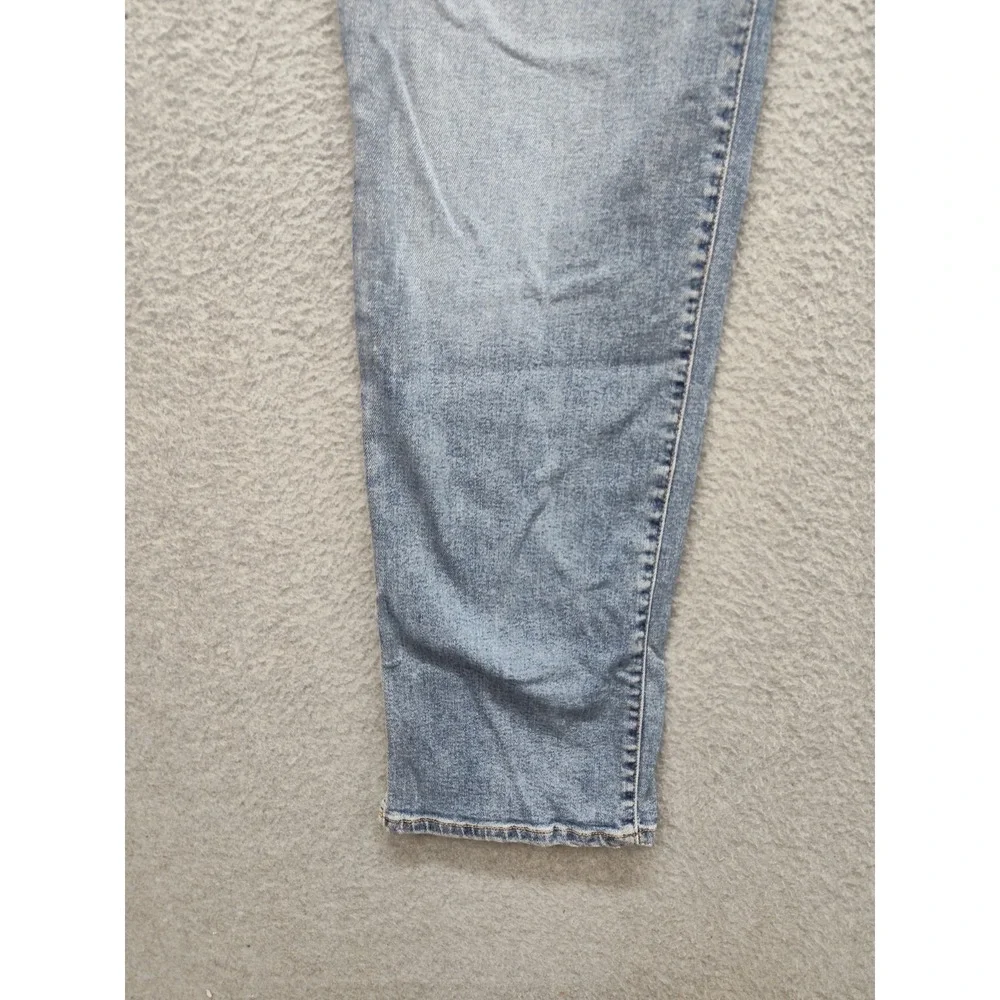 Fashion Nova Women Jeans 13 Blue 5 Pocket Side Slit High Rise Straight Leg Denim